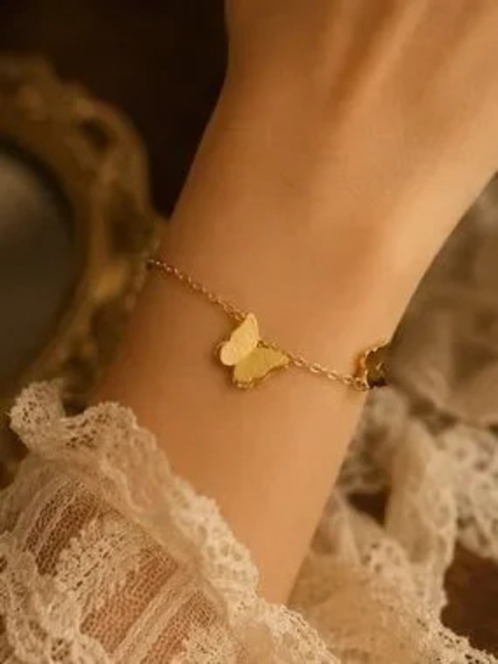 Elegant Golden Butterfly Chain Bracelet